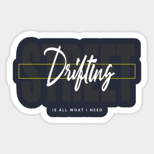 Street drifting Sticker